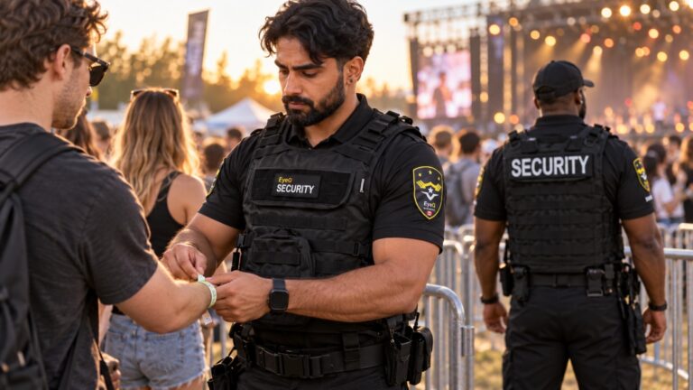 EyeQ security officers at an outdoor event